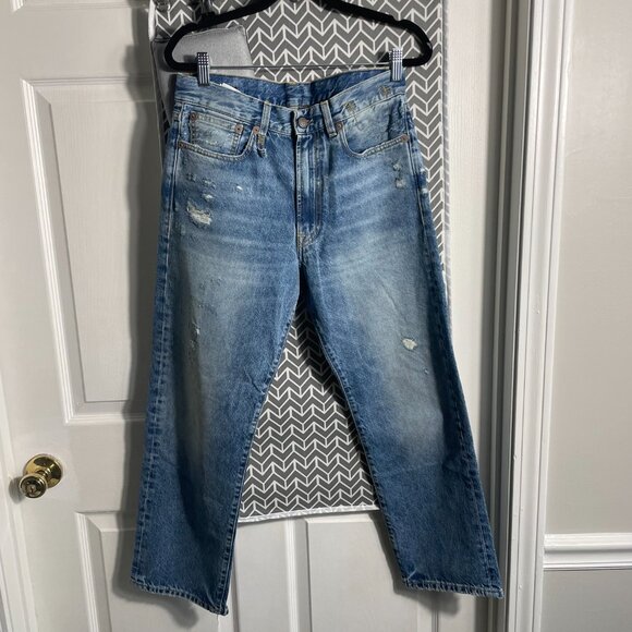 R13 | Jane Straight-leg Jeans In Irving Blue - Picture 1 of 5